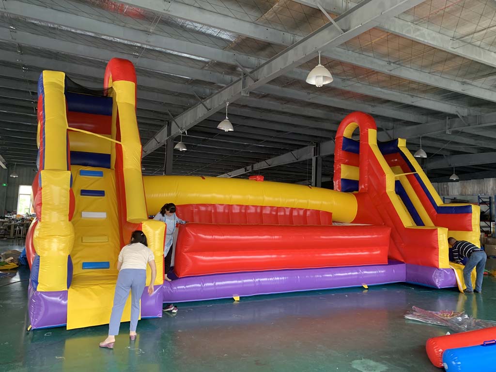 Kids Outdoor Obstacle Course - Commercial Giant Inflatable Obstacle Course Jousting