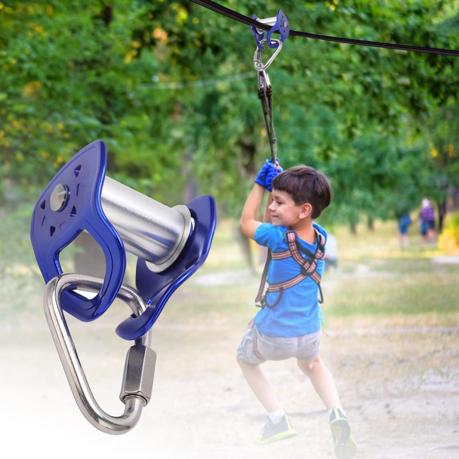 Kids Outdoor Obstacle Course - Heavy Duty Zip Line Trolley Quick