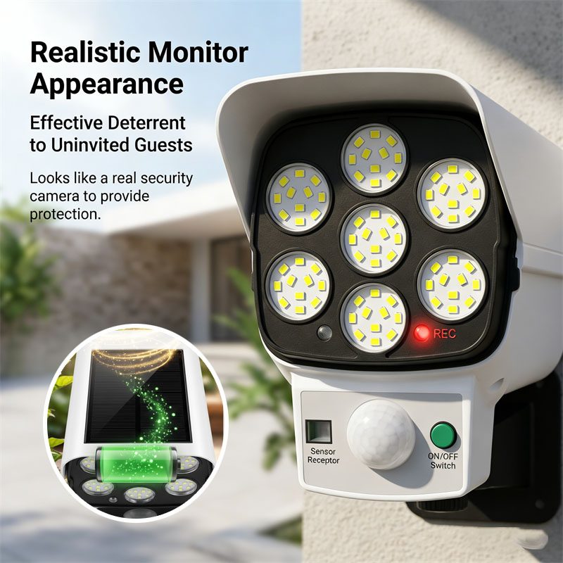 Balance Beam Outdoor - Solar Powered Dummy Security Camera with
