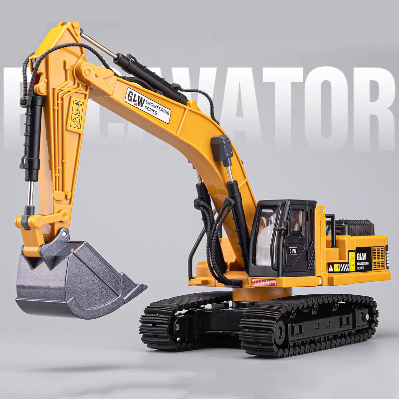 Kids Outdoor Digger - Excavator Classic Alloy+Plastic Diecast Toys Model