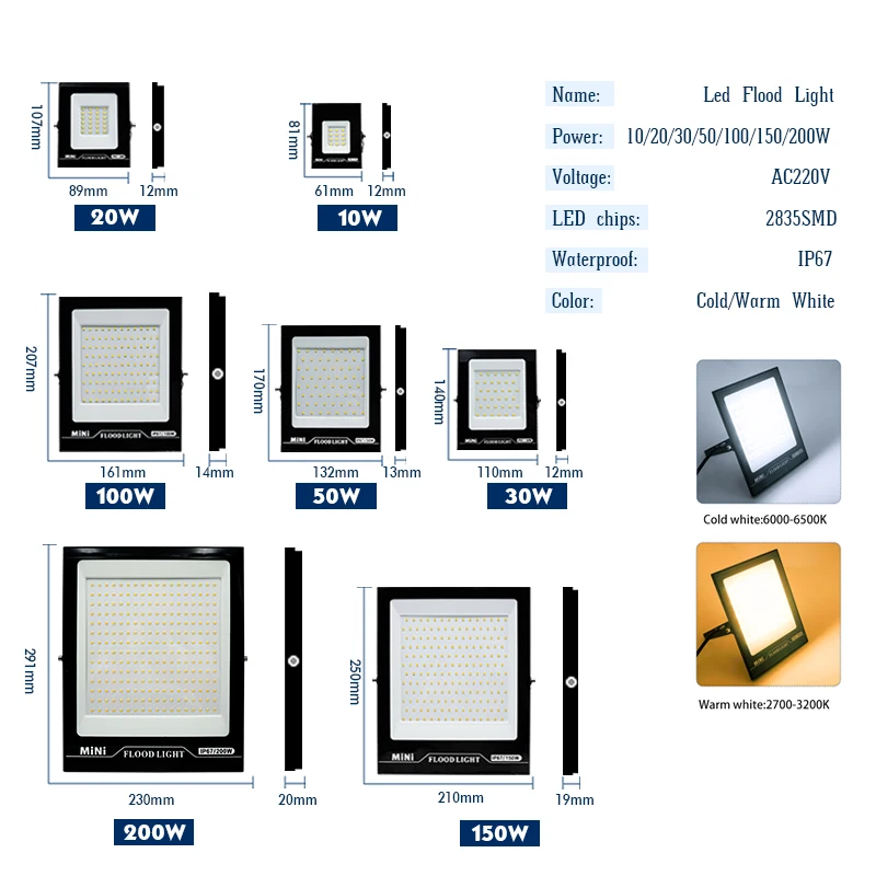 LED Flood Light 220V 10W 20W 3 - огляд і ціна Balance Beam Outdoor