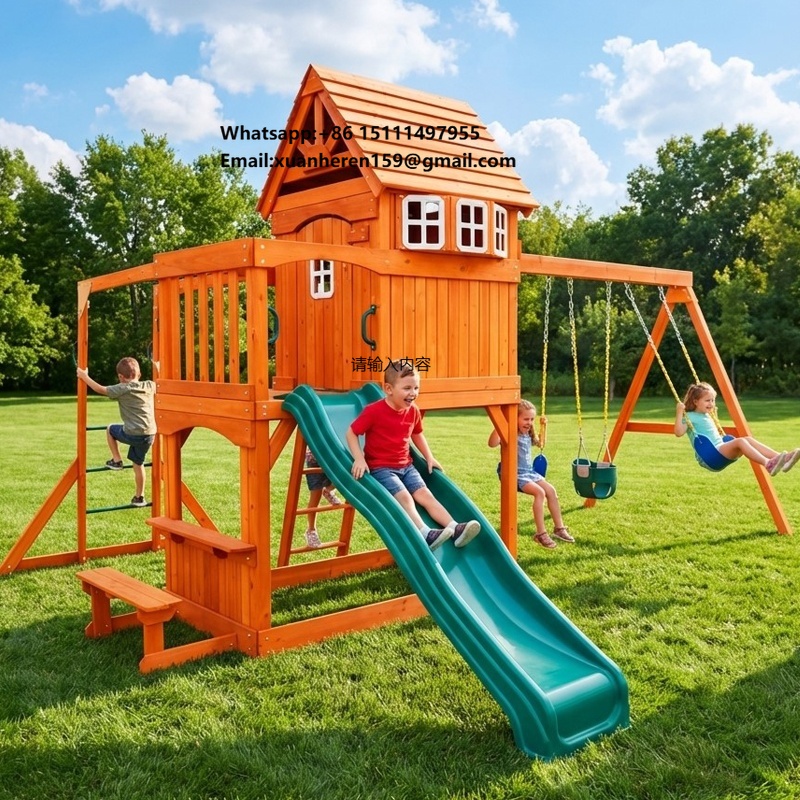 Large Outdoor Amusement Equipm - огляд і ціна Kids Outdoor Swing Set