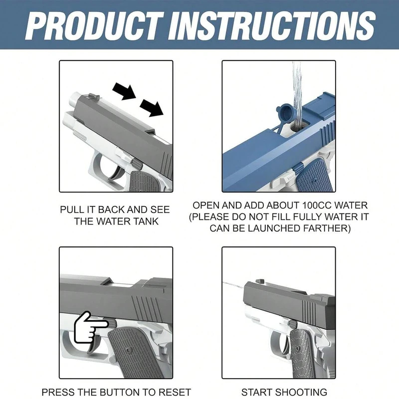 M1911 Water Guns Pistol Toy Sq - огляд і ціна Kids Outdoor Exercise Equipment