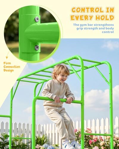 Outdoor Monkey Bar Set with Cl - огляд і ціна Kids Outdoor Monkey Bar Set