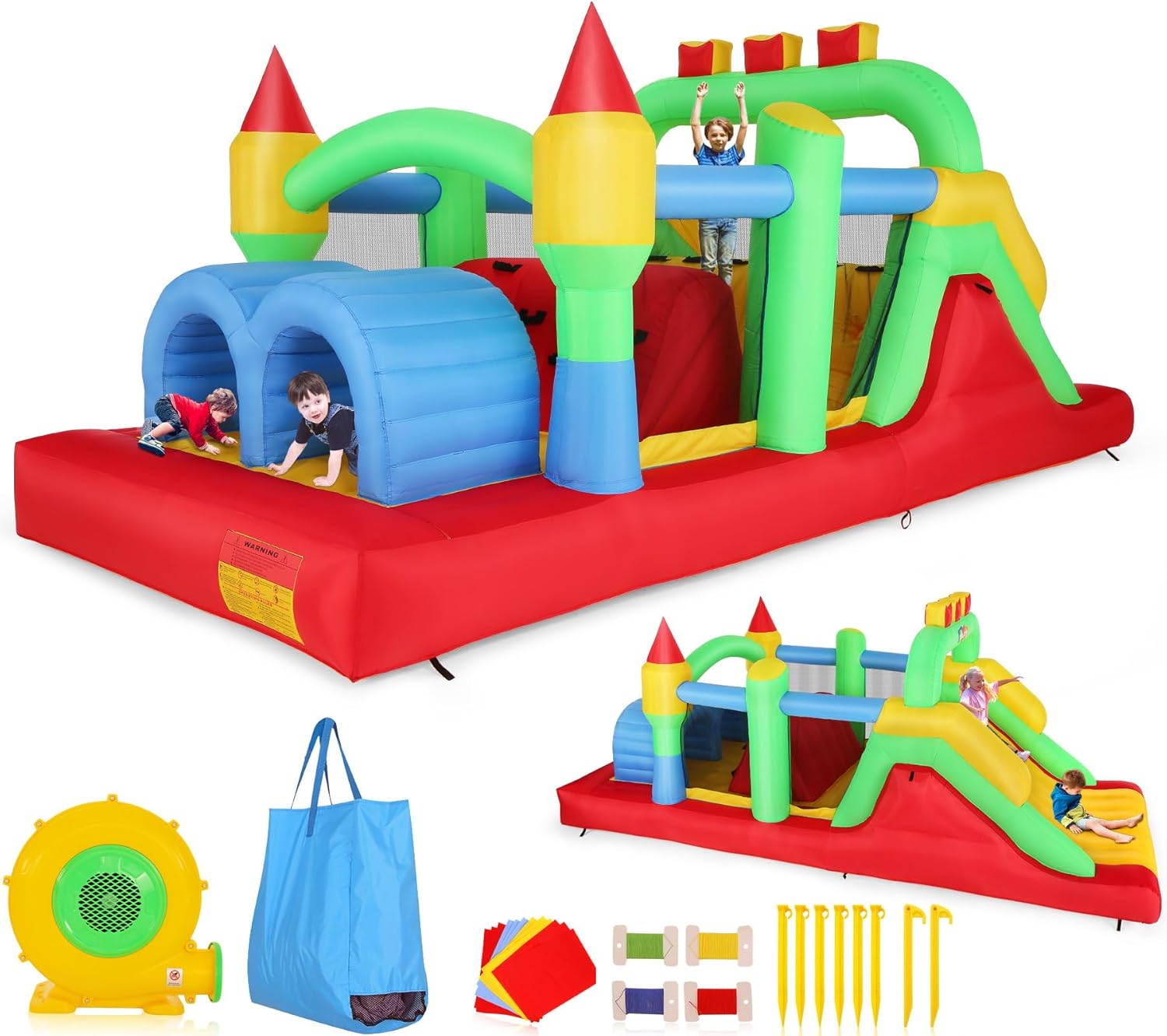 KF Inflatable Obstacle Course  - огляд і ціна Kids Outdoor Obstacle Course