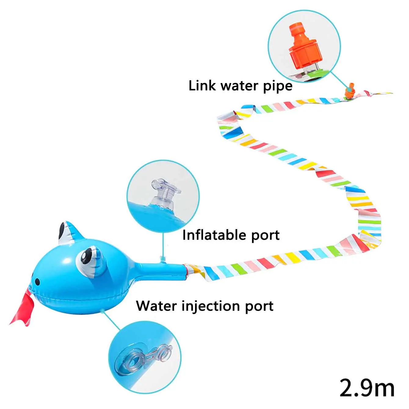 Inflatable Water Spray Snake T - огляд і ціна Kids Outdoor Kit