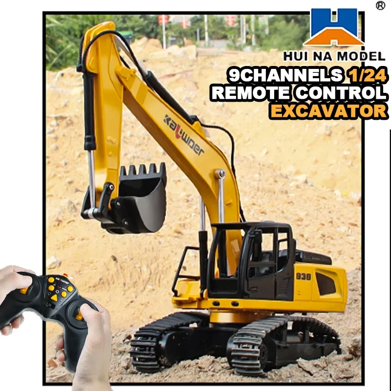 Huina Rc Excavator 1/24 9Ch Re - огляд і ціна Kids Outdoor Digger