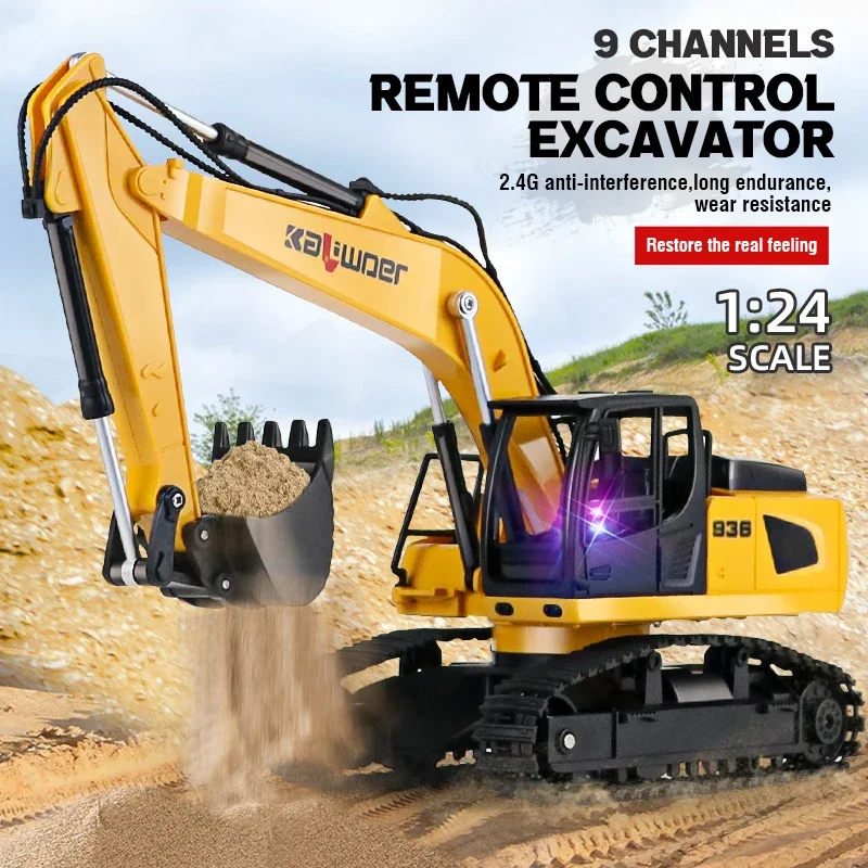 Huina Rc Excavator 1/24 9Ch Re - огляд і ціна Kids Outdoor Digger
