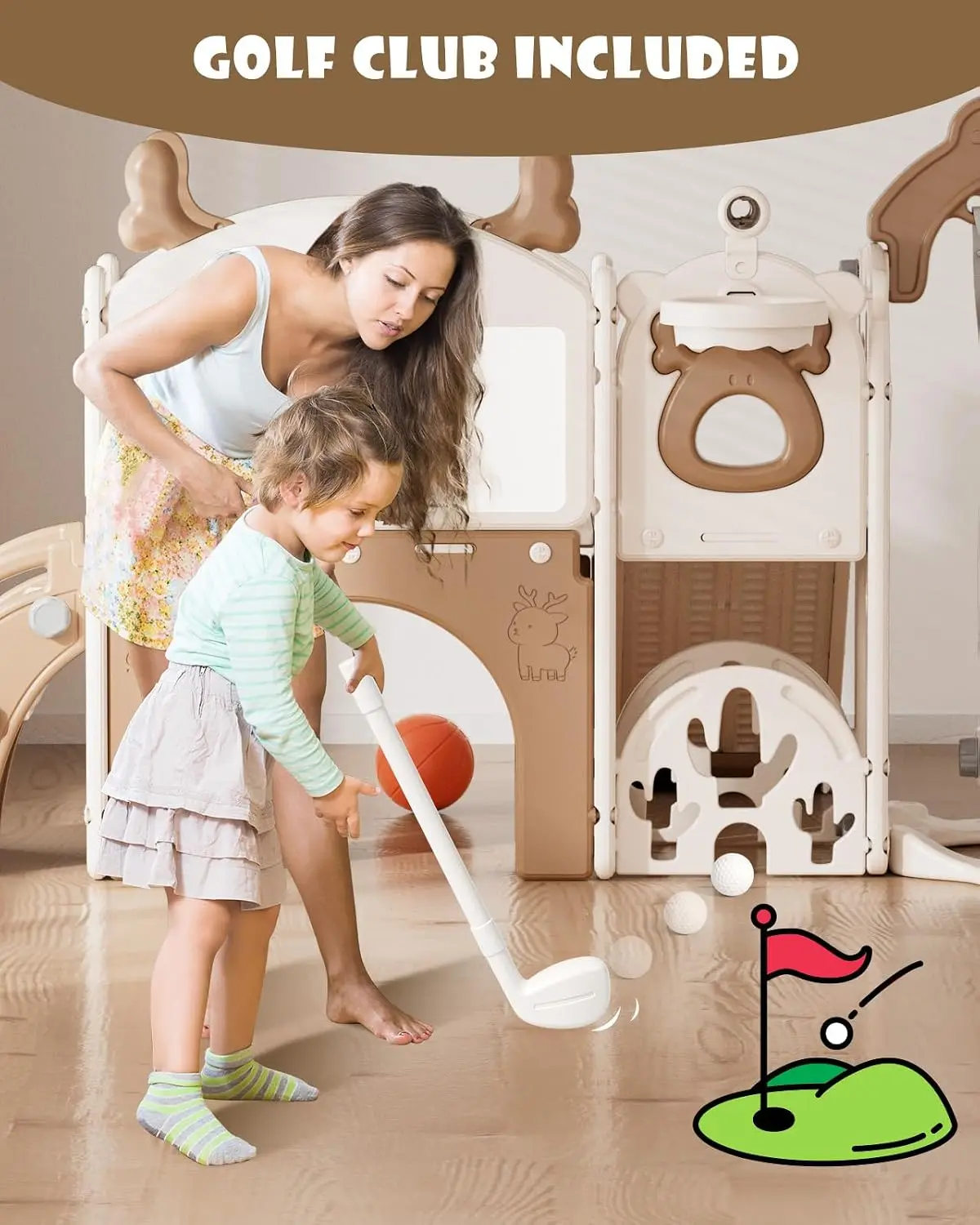 13-in-1 Toddler Slide and Swin - огляд і ціна Kids Outdoor Swing Set